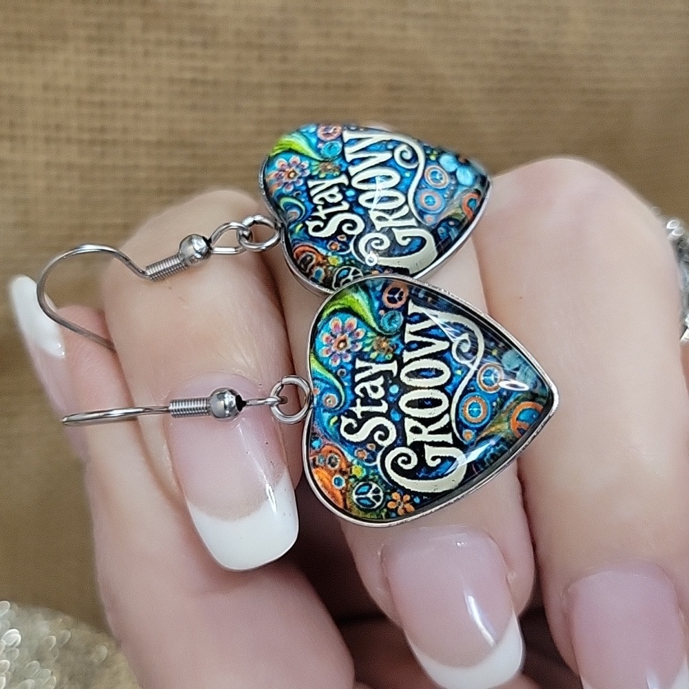 STAY GROOVY HIPPIE VIBE EARRINGS